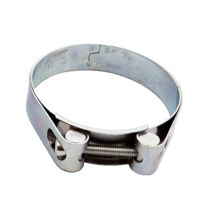 Robust high pressure Single bolt double bands hevay duty super hose clamp